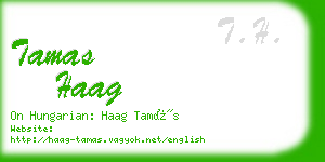 tamas haag business card